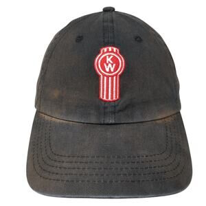 Kenworth Strapback Baseball Cap Black One Size Adjustable Embroidered 6 Panel